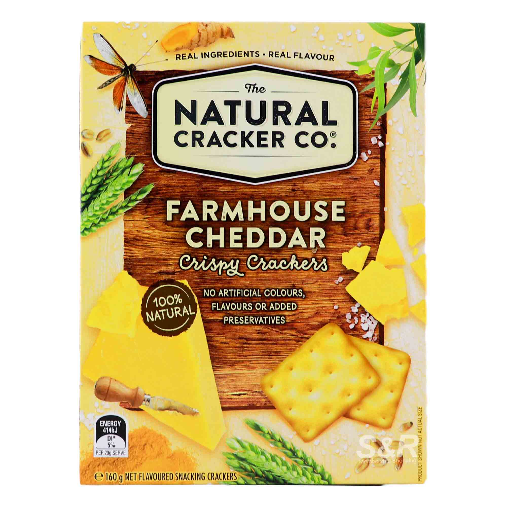 The Natural Cracker Co. Farmhouse Cheddar Crispy Crackers 160g